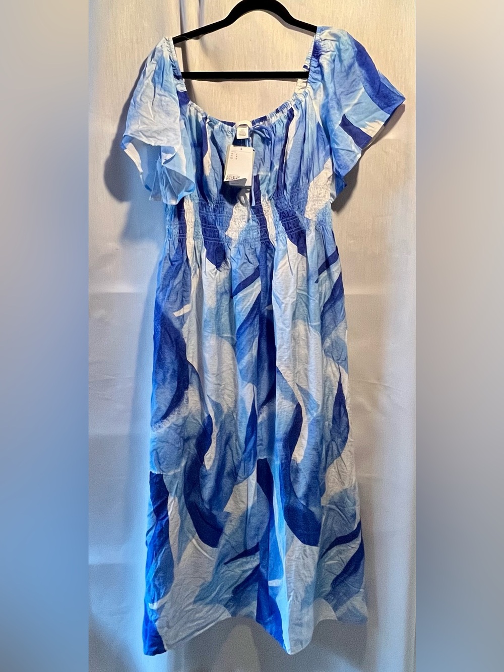 H&M Blue Wave Print Dress